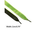 thumbnail image 3 of INSPIRE CHIC Satin Ribbon Shoelaces Double Layered Flat Snow Yarn Shoe Laces 1 Pair Black-Green Yellow 160cm/62.99", 3 of 4