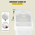 thumbnail image 4 of KFFKFF Grain Storage Bin, 21-Gallon/80L Volume, Big Canine Meal Storage Cylinder, Kitchen Grain, Cereal, Flour Holder, Animal Feed Storage with Casters, Scoop, and Sealed Cover, Single Unit, 4 of 9