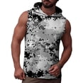 thumbnail image 5 of Men's Workout Hooded Tank Tops Sleeveless Gym Training Hoodies Bodybuilding Muscle Cut Off T Shirt Camo Printed, 5 of 6