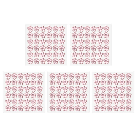 Uxcell Flower Self-Adhesive Rhinestone Stickers,Face Gems Jewel Stickers Crystal Embellishment Sheet Pink 5