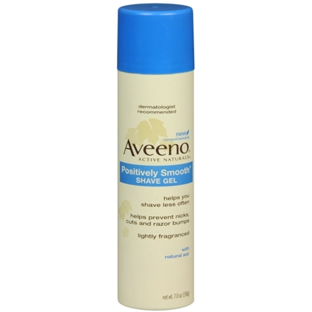 Gel de afeitar Aveeno Positively Smooth 207 ml (paquete de 2)