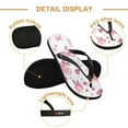 thumbnail image 3 of Unisex Comfort Flip Flops Summer Thong Sandals Non Slip Soles Flip Flop for Beach, Pool, and Daily Wear Pink Roses and Bows M, 3 of 8
