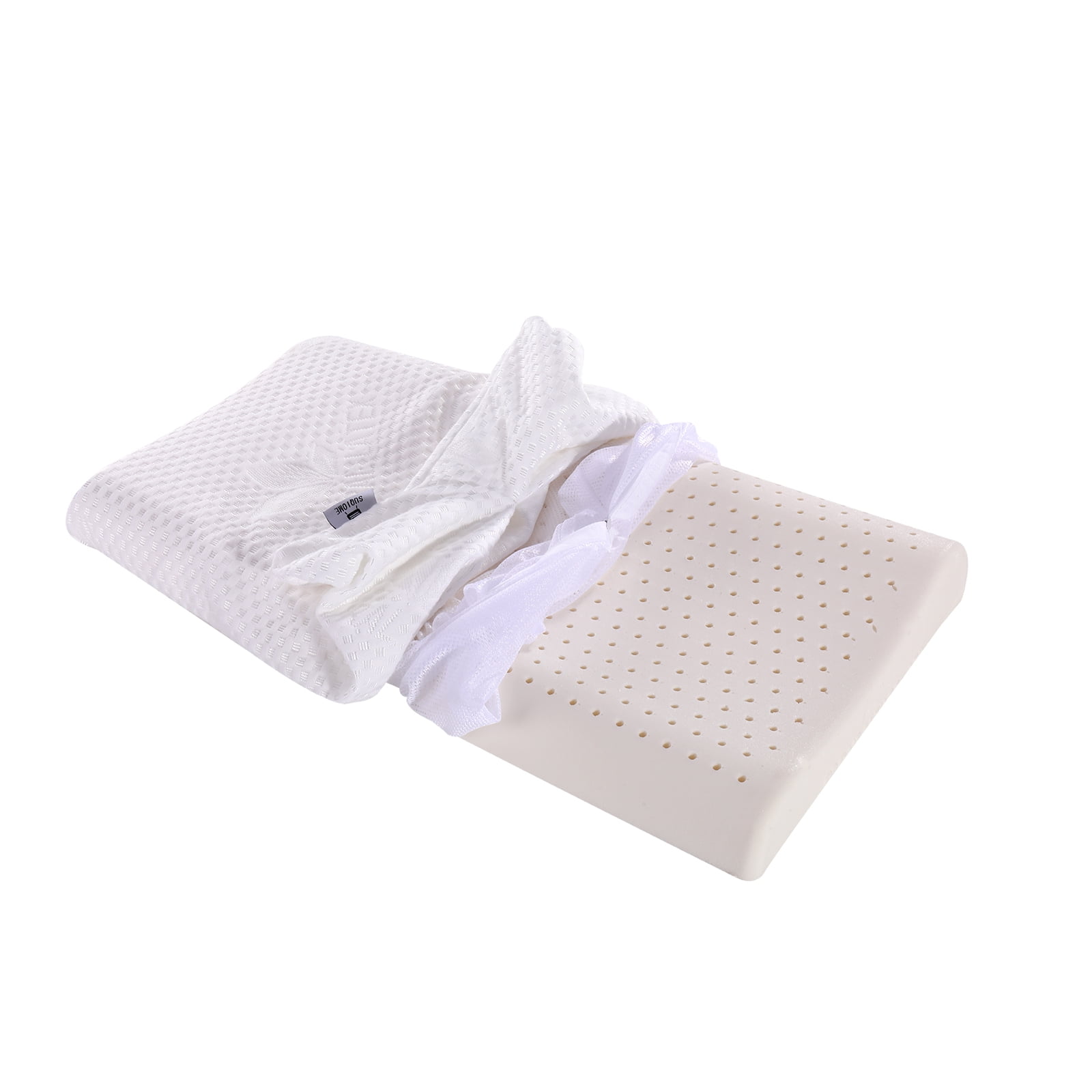 SUQI OME Slim Sleeper Thin Contour Latex Foam Pillow , Low & Contour