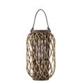 thumbnail image 1 of Urban Trends Collection 55033 19.50 in. Bamboo Round Lantern with Braided Rope Lip - Handle, Natural & Brown, 1 of 1