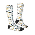 thumbnail image 3 of Daiia Sports Socks Cute Whale Printed Novelty Crew Socks for Men Women Knee High Socks Cotton Socks Soft & Breathable Support Unisex Socks, 3 of 9