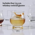 thumbnail image 3 of Libbey Signature Whiskey Bourbon Glasses Set of 4, Kentucky Bourbon Trail Whiskey Bar Cocktail Glasses, Tasting Whiskey Glasses for Men, 3 of 6