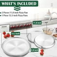 thumbnail image 3 of Walchoice 3 Pcs Pizza Pans Set, Stainless Steel Round Pizza Tray Dish Plate for Oven Baking, Heavy Duty & Dishwasher Safe - 11.8 Pan x 2 & 13.5 Pan x 1, 3 of 6