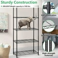 thumbnail image 3 of YRLLENSDAN 5 Tier Storage Shelves for Storage Rack, 1250 Lbs Capacity Adjustable Wire Shelving Heavy Duty Steel Layer Shelf Organizer for Bathroom Kitchen, 3 of 6