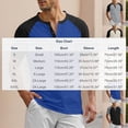 thumbnail image 3 of Betivan Men Crew Neck Tops Short Sleeves Button Color Block Shoulder Blouses Grunt Style Shirts for Men Breathable Sports Daily Outings, 3 of 8