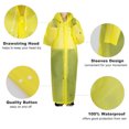 thumbnail image 3 of Soidarity Chubasquero impermeable de emergencia para hombre y mujer, 1 unidad, portátil, reutilizable, refugio para senderismo, acampada al aire libre, Escalada amarillo Soidarity HW3933-02B, 3 of 5