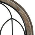 thumbnail image 3 of Kate and Laurel Rennell Farmhouse Wall Plaque, 26.5 x 48, Rustic Brown and Black, Rustic Distressed Wood and Metal Arched Wall Decor with Windowpane Design, 3 of 6
