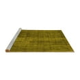 thumbnail image 2 of Ahgly Company Machine Washable Indoor Round Abstract Yellow Contemporary Area Rugs, 3' Round, 2 of 4