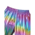 thumbnail image 6 of Girls 2-Piece Set Trendy Purple Butterfly Top & Shiny Metallic Pants, Long Sleeve Outfit for Toddlers & Little Kids, 5T, 6 of 8