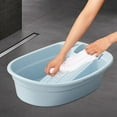 thumbnail image 6 of kowaku Washboard Basin,Cleaning Basin,Home,Multipurpose,Portable,Washtub Washboard Basin,Wash Tub with Washboard for Household,Pants , Blue, 6 of 9