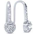 thumbnail image 1 of Boucles d'Oreilles Halo en Diamant 1/4ct Or Blanc Massif, 1 of 3