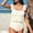 White, variant on Bathing Suit for Women Tummy Control Tankini Two Piece Swimsuit Solid Color Round Neck Ruffled Trim Modest Swim Tank Tops Swimwear Hot Pink XXL