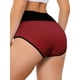 thumbnail image 3 of INSPIRAR CHIC Ropa Interior de Mujer Control de Abdomen de Cintura Alta Braguitas de Color 3XL Burdeos, 3 of 4