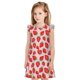 thumbnail image 1 of Fotbe Strawberries Vestido de Dormir para Niñas de 3 a 10 Años, Mangas Cortas, Estilo Princesa, Pijama Camisón con Mangas Voladas-Large, 1 of 6