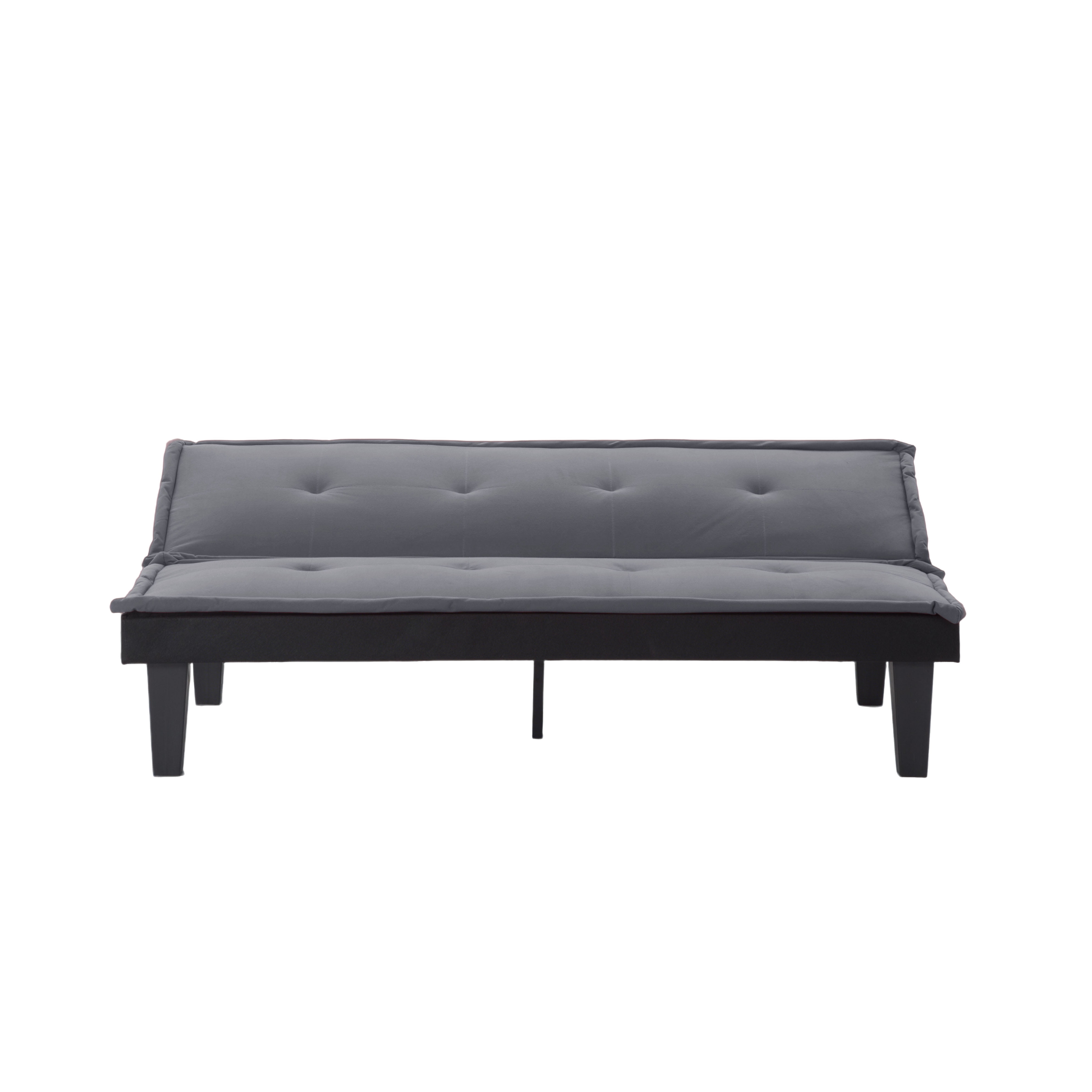 Gewnee 62.99”Futon Sofa Bed,Loveseat Sleeper Sofa with 5-level Adjustment,Suitable for Apartments,Offices or Guest Rooms.Dark Grey