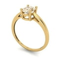 thumbnail image 2 of Clara Pucci 14K Yellow Gold 1ct Morganite Solitaire Ring for Women, 2 of 7