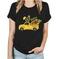 thumbnail image 1 of RKSTN Hauts Grande Taille pour Femmes Mode Été 2024 Col Rond Manches Courtes T-shirt Décontracté Ample Imprimé Graphique Voiture de Pâques, 1 of 4