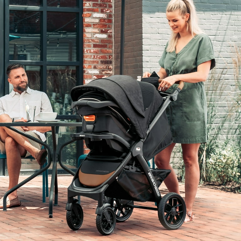 Chicco Bravo Primo Trio Travel System Newborn Car Seat Stroller Combo Set Springhill Black Walmart
