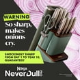 thumbnail image 3 of Ninja NeverDull Pro 11-Piece Knife System with Removable Sharpener, Laser-Cut Blades, WK62011GN6, Stone Mountain, 3 of 14