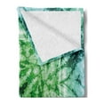 thumbnail image 2 of Psychedelic Soft Flannel Fleece Throw Blanket, Abstract Square Shaped Motif with Murky Psychedelic Expansions Pattern, Cozy Plush for Indoor and Outdoor Use, 60" x 80", Green and Teal, by Ambesonne, 2 of 5