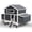 black, variant on ECOLINEAR Large Chicken Coop with Wheels, Waterproof Outdoor Hen House for 6-8 Chickens, Movable Chicken House with Two Nesting Box, Removable Tray, PVC Cover, Wooden Duck Coop Rabbit Hutch