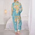 thumbnail image 3 of Bingfone Womens Pajama Sets World Map With Animals 1 Print,Long Sleeve Loungewear Pajamas Set-Small, 3 of 8