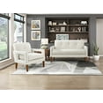 thumbnail image 5 of 55" Pocket Coils Small Loveseat Couch, 2 Seater Sofa with Solid Wood Legs, Comfortable Loveseat with Reversible Seat Cushions for Living Room​, Beige, 5 of 5