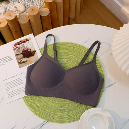 

Quealent Womens Plus Size Clearance Womens Plus Size Push Up Wireless Bra For Women Silicone Soft Support Seamless Adjustable Comfortable Wire Gray L