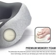 thumbnail image 2 of Almohada de cuello para viajar, almohada de viaje mejorada para avión, almohada de viaje de espuma viscoelástica 100% pura para reposacabezas de vuelo, accesorios de avión portátiles, gris claro Sailing  Electrónica, 2 of 5
