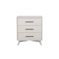 thumbnail image 1 of Alpine Furniture Tranquility Petite Commode en Bois à 3 Tiroirs, Blanc, 1 of 5