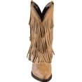 thumbnail image 4 of Dingo Western Boots Womens Tres Fringe Suede Burnished Tan DI7442, 4 of 7