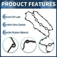 thumbnail image 4 of Unique Bargains Valve Cover Gasket Set for Audi Q7 2006-2010 No.079103484C Cylinder Head Valve Seal Gasket 1 Pcs Rocker Cover Gasket, 4 of 6