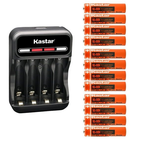 Kastar 12-Pack Battery and CMH4 Smart USB Charger Compatible with Verizon Phone Models: V100-1 V100-2 V100AM-1 V100AM-2 V100AM-3 V200AM-1 V200AM-2 V300AM-1 V300AM-2 V400AM-1 V500AM-2 100H 500H
