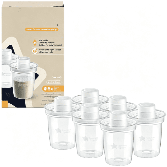 BPPEG Milk Powder Dispenserspack of 6Baby Formula Powder Containersideal for Feeding While Travellingfits 8 Scoops Per Pot Travelling Formula Dispenser on the Go