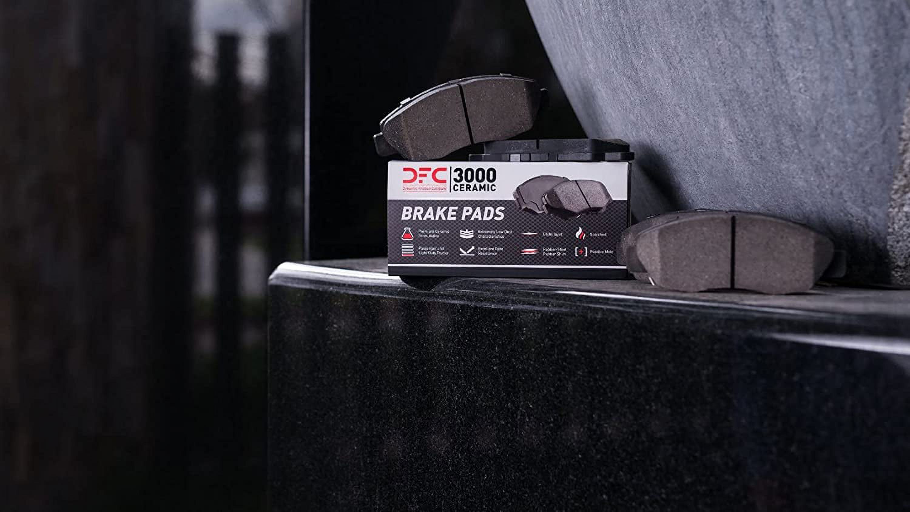 Dynamic Friction Company 1310-1771-01 DFC 3000 Ceramic Brake Pads and Hardware Kit