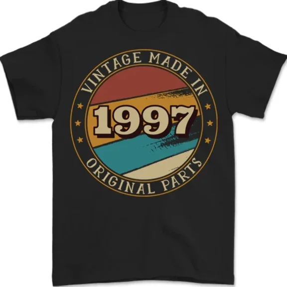 29th Birthday Vintage Made In 1997 Mens T-Shirt Cotton