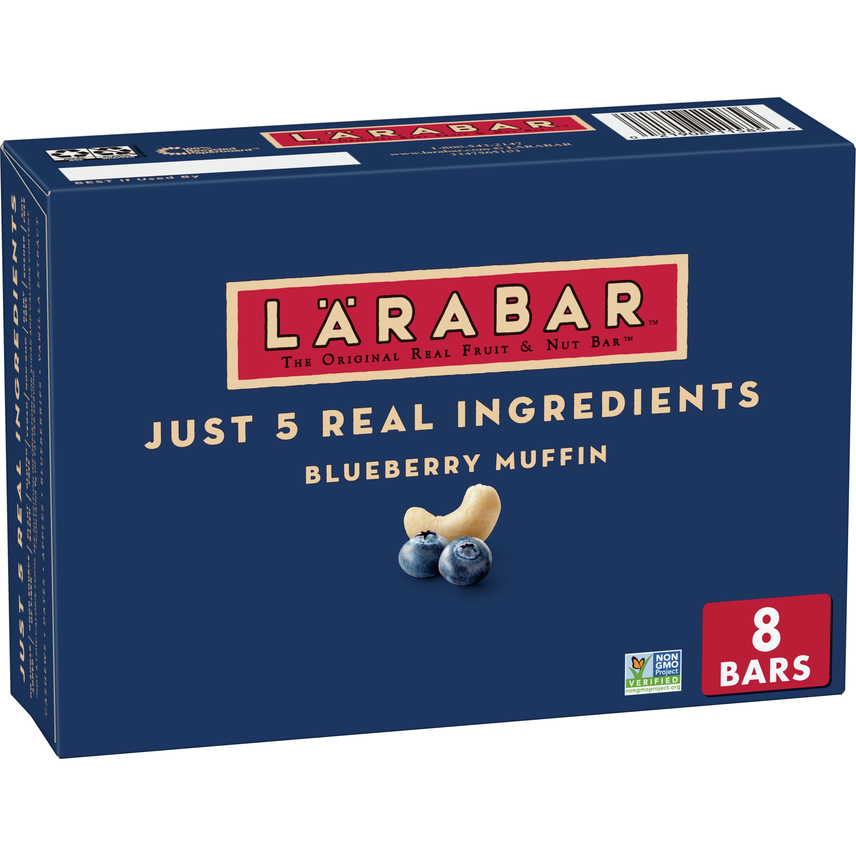 Larabar Blueberry Muffin Gluten Free Bar, Vegan, 8 Bars