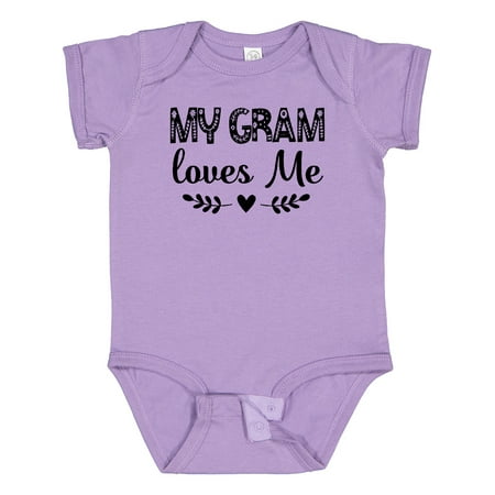 

Inktastic My Gram Loves Me Scandinavian Gift Baby Girl Bodysuit