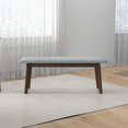 thumbnail image 4 of Allora Banc de Salle à Manger Rembourré en Tissu Design Moderne Mi-Siècle Gris, 4 of 6