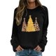 thumbnail image 1 of Gibobby Sudaderas navideñas Sudadera de Navidad Sudadera con cuello redondo para mujer de manga larga(Negro,G), 1 of 4