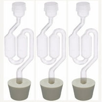 3ct. - S-Shape Airlock with #7 Stopper - Set of 3 (Bubble Airlock)