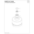 thumbnail image 3 of Kingston Brass KX8758 Vilbosch 3-Inch Round 5-Function ABS Shower Head in Brushed Nickel, 3 of 4