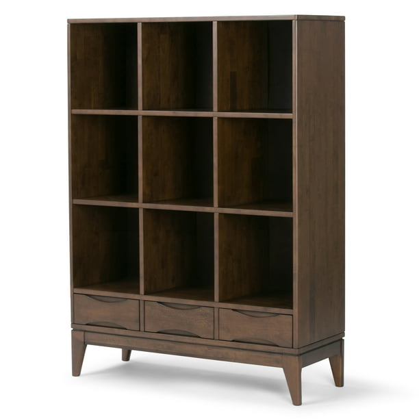 HN Home Ando MidCentury Modern Bookcase with Drawers