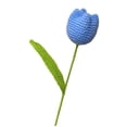 thumbnail image 4 of Regalo de flores de ganchillo Decoración de flores terminada Flor hecha a mano terminada para Azul, 4 of 9