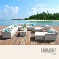 thumbnail image 2 of Afuera Living Contemporary 13 Piece Patio Wicker Sofa Set in White, 2 of 2