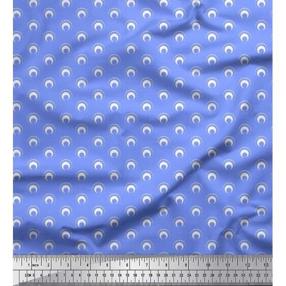 Soimoi Velvet Fabric Dots Shirting Printed Fabric 1 Yard 58 Inch Wide
